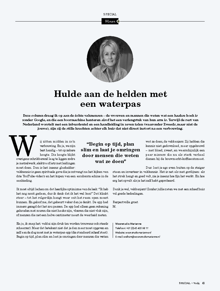 Voila mei 2025 - Column Marianne